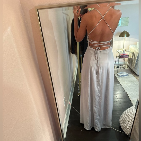 House of Harlow 1960 x Revolve Heidi Maxi in Silver, Size M - Picture 5 of 6